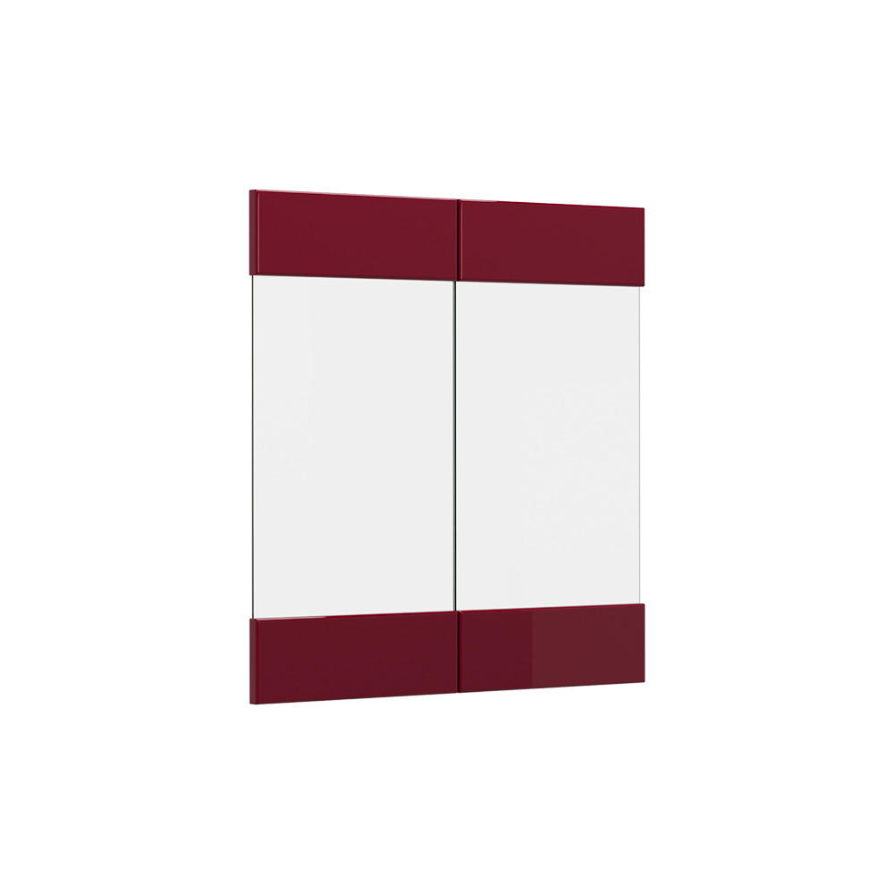 K&Ouml;KSFRONT R-Line R&ouml;d h&ouml;gblank 59.2x59 cm m&ouml;belfront f&ouml;r v&auml;ggsk&aring;p med glas 59/59.2/1.6 cm