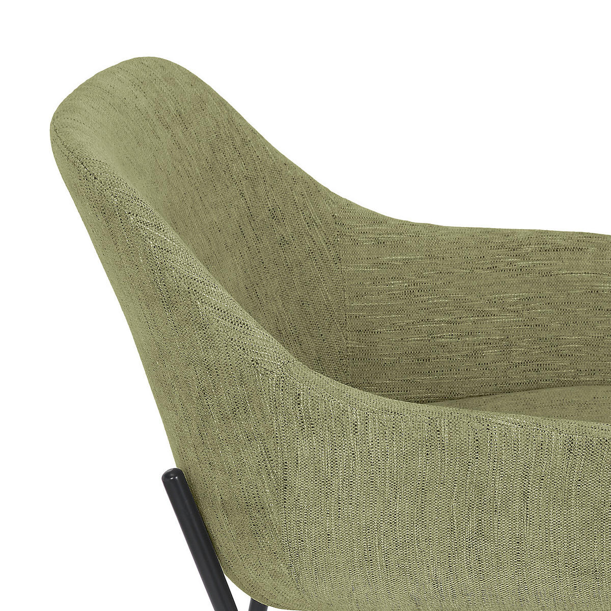 POLSTERSTUHL - Schwarz/Grün, Textil/Metall (59/79/61cm) - home24