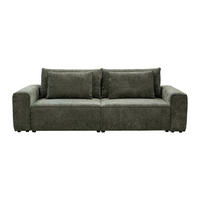 SCHLAFSOFA - 3 Personen - stoff - grün Ricapo - Grün, Textil (266/90/125cm) - Vente-Unique