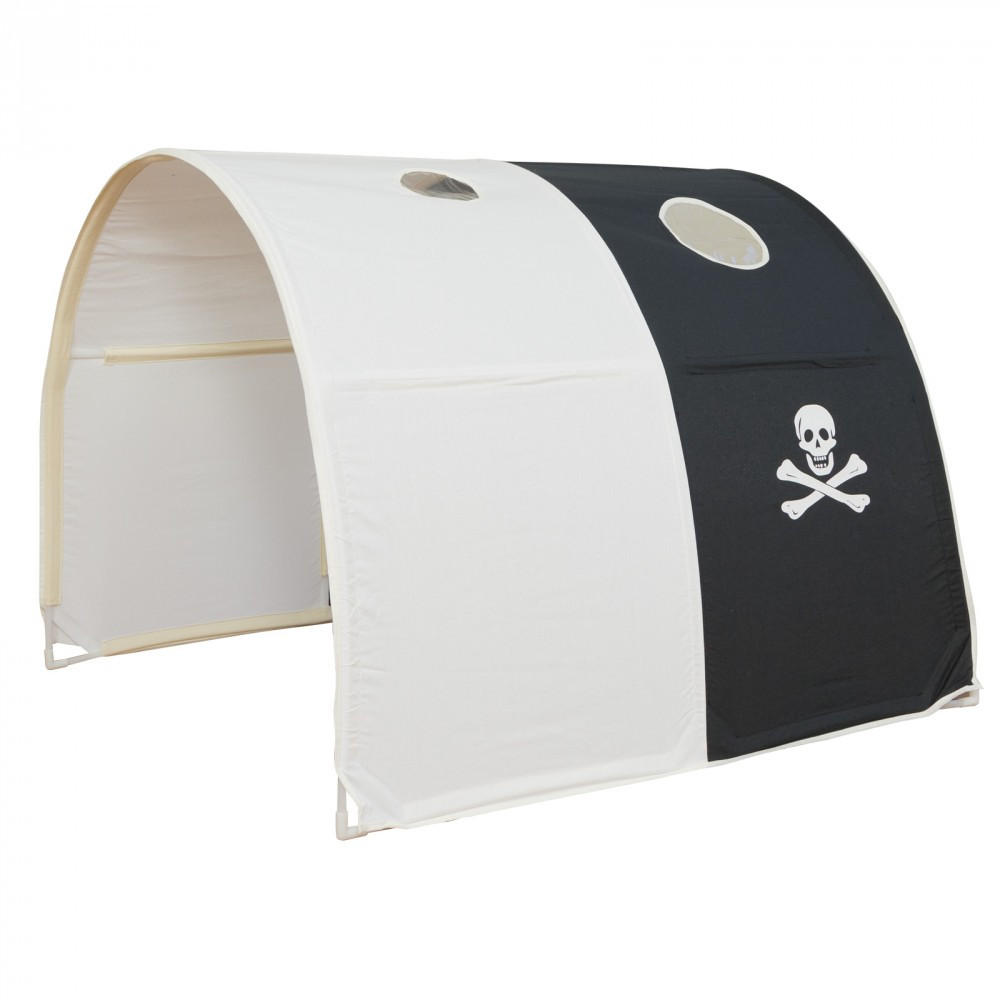 TUNNELSET für Hochbett 90 cm Pirat - Weiß, Textil (90/70/100cm) - Homestyle4u