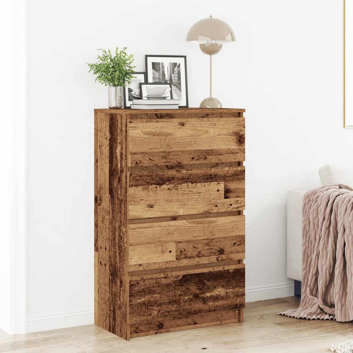SIDEBOARD Altholz-Optik 60/35/98,5 Cm Holzwerkstoff - Braun, Holzwerkstoff (35/98.5/60cm) - vidaXL