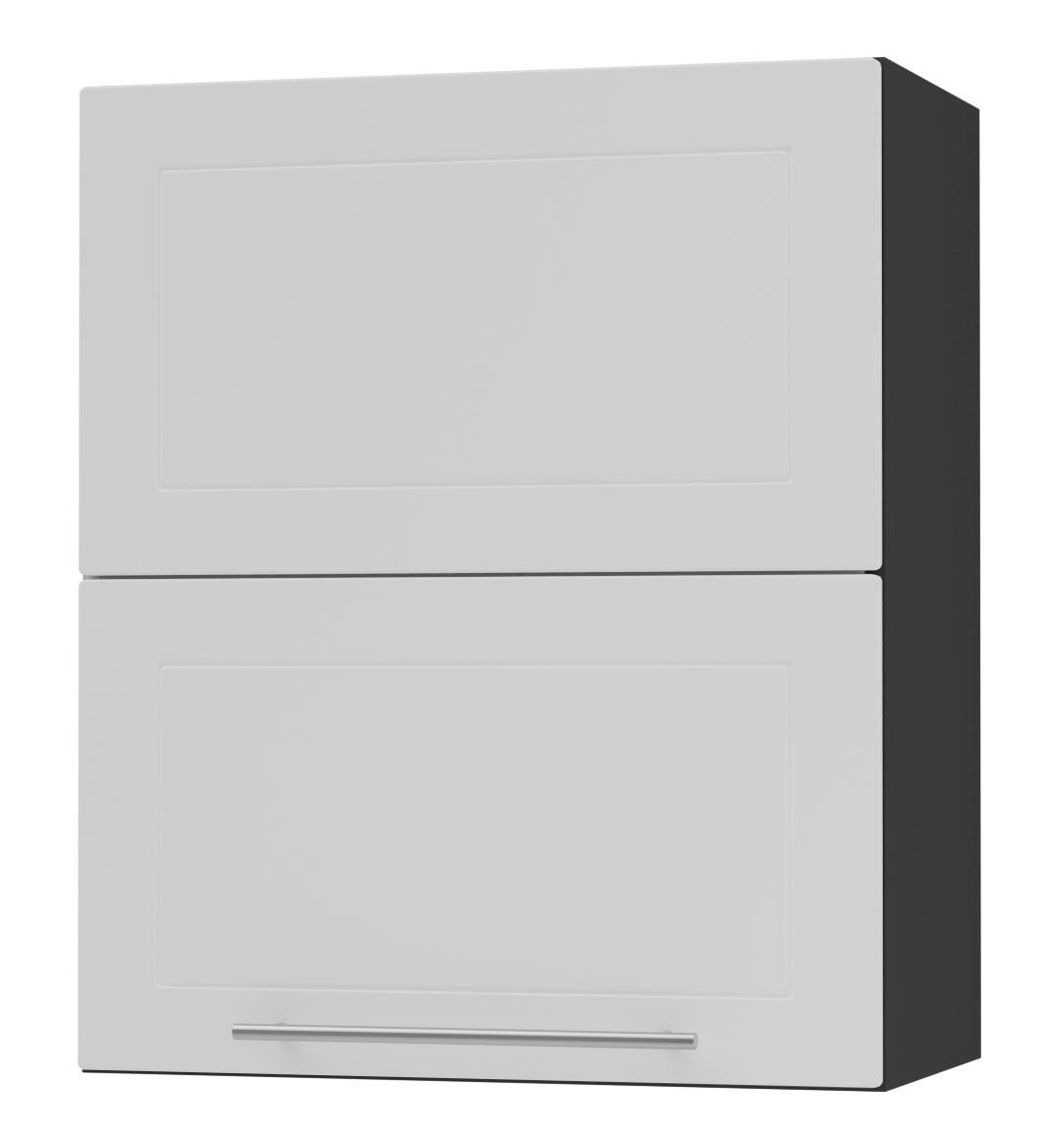 KÜCHENHÄNGESCHRANK Kvantum W8B/60 Weiß Matt / Schwarz Matt 60 / 32,5 / 72cm - Schwarz/Weiß, Holz/Holzwerkstoff (60/72/32.5cm) - Feldmann-Wohnen