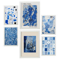 POSTER Set Mit 6 Reichlich Formen In Vielseitiger Stil A3 & A4 Weißer Rahmen - Weiß, Papier (29/3cm) - Nacnic