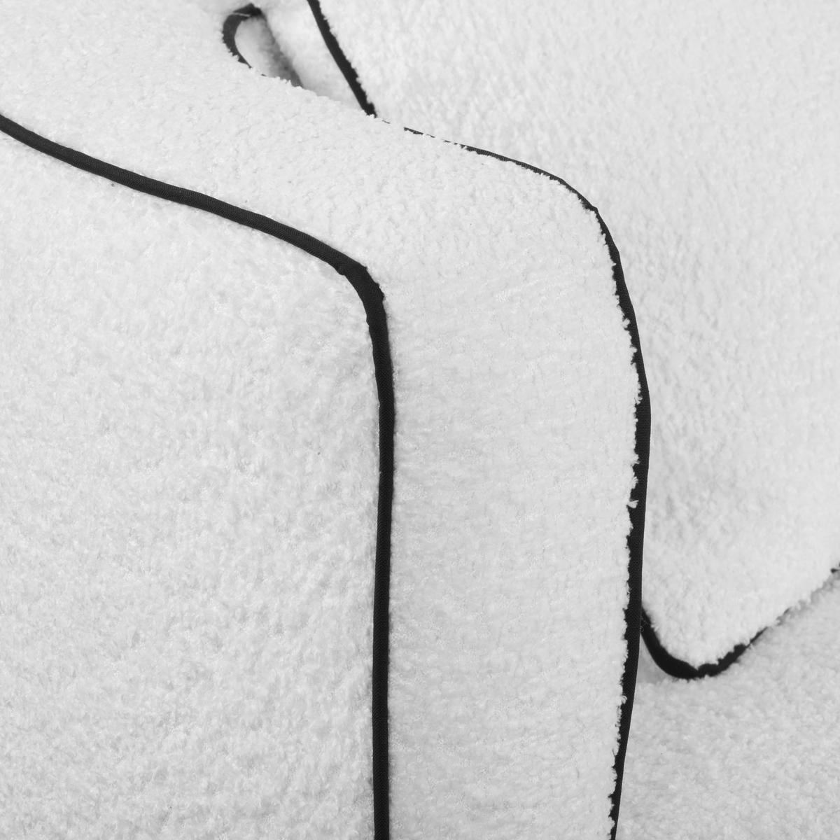 SESSEL TAURUS, Polstersessel Klassisch Loungesessel, Bucle-Stoff Weiß - Weiß, Holz/Metall (90/67/90cm) - MASSENO