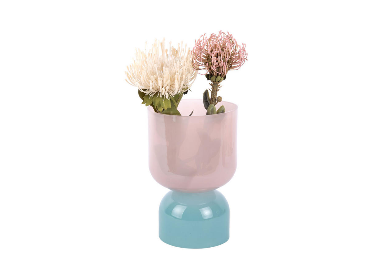 VASE Variado Colores Small - Rosa - 22 cm - Pink, Glas (15/22cm) - Present Time