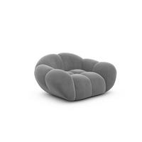 SESSEL Samtstoff Dunkelgrau - Dunkelgrau, Textil (135/70/93cm) - VAROYAL