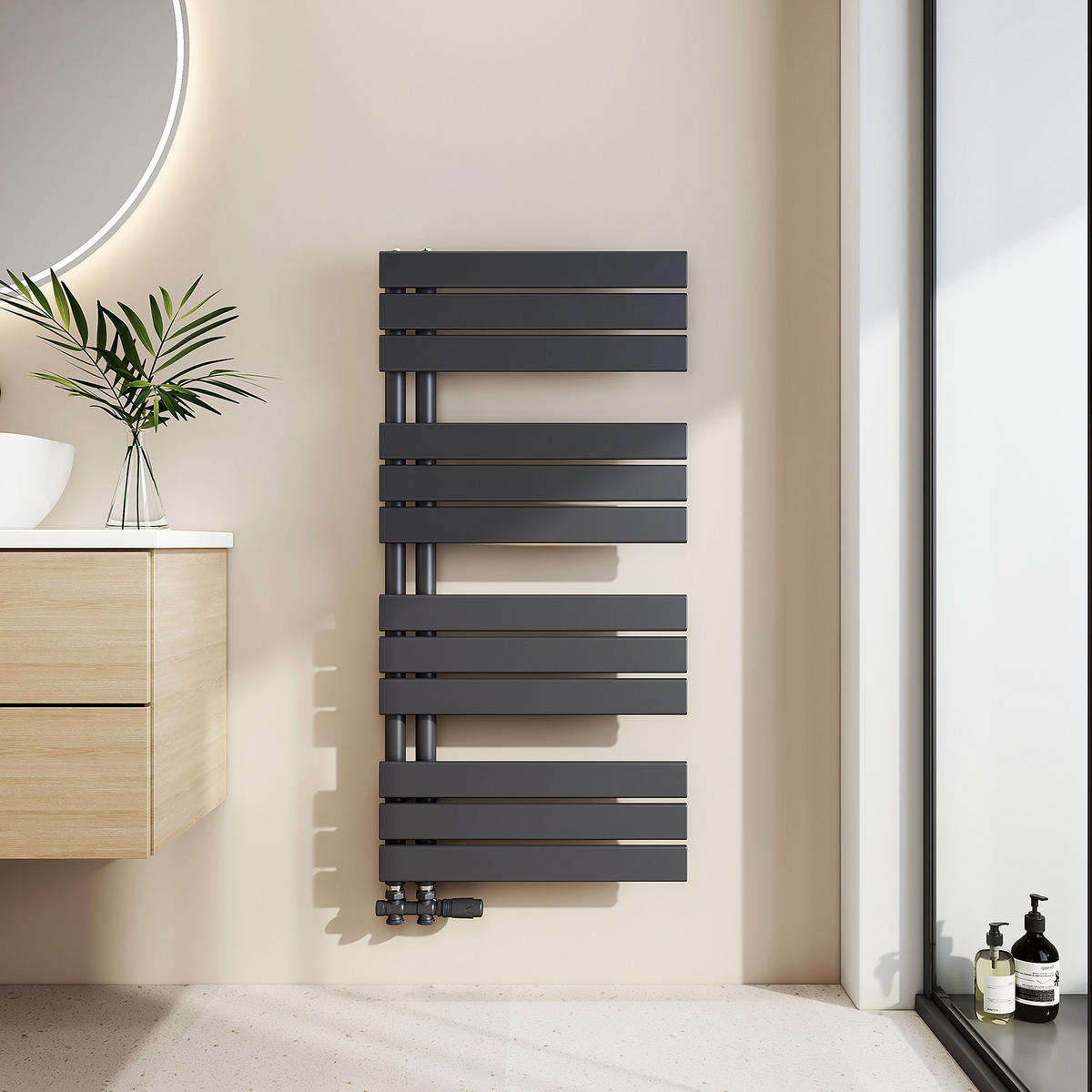 RADIJATOR vodeni antracit 104,1/50/5,9 cm - antracit, metal (50/104.1/5.9cm) - EMKE
