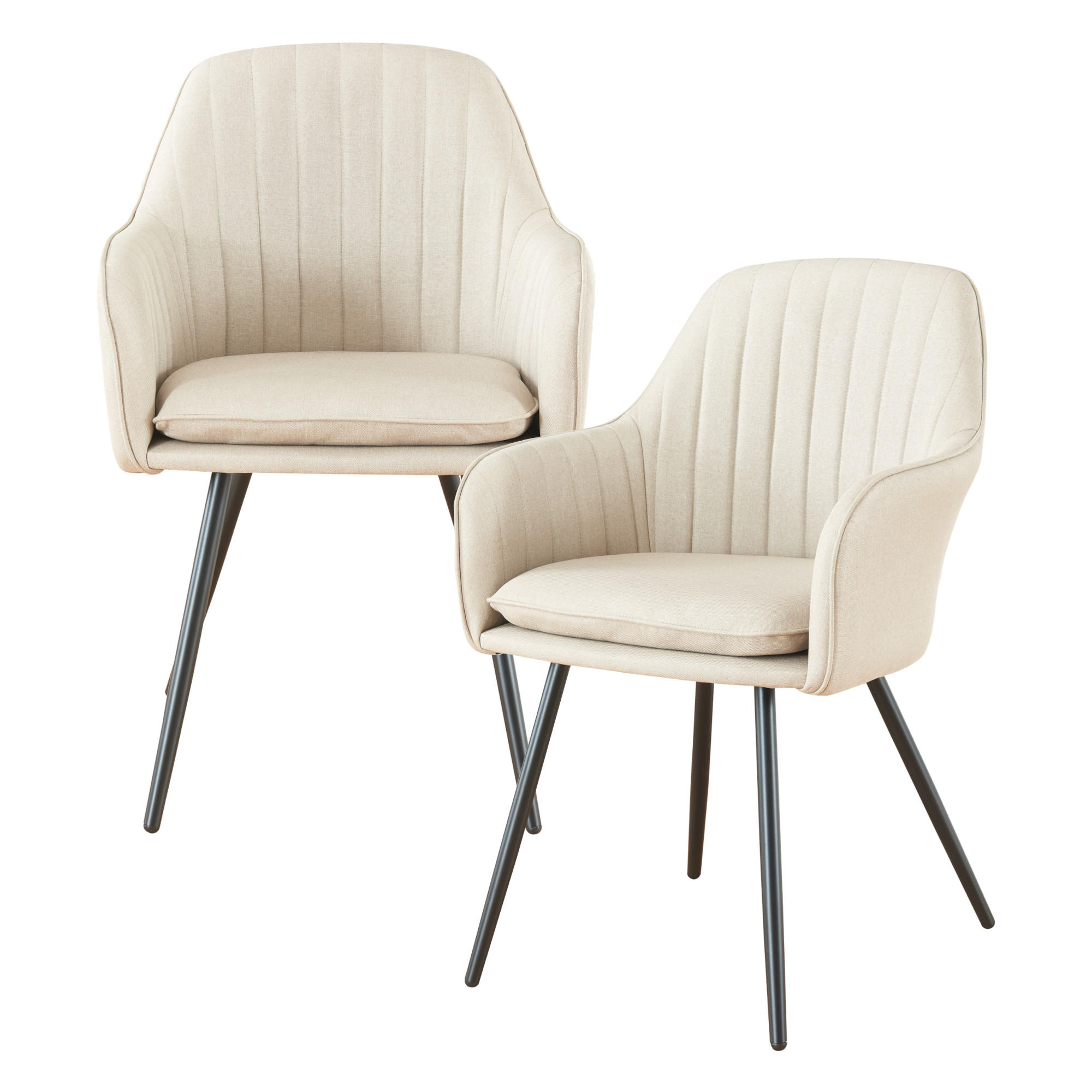 ESSZIMMERSTUHL Kannonkoski - Beige, Textil/Metall (57/86/59cm)