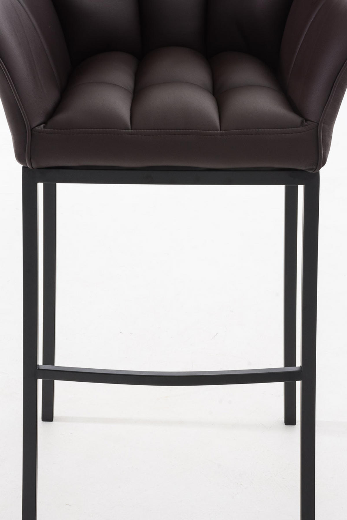 BARHOCKER Gibel Kunstleder Braun Schwarz - Braun, Leder (64/110/48cm) - DELUKE