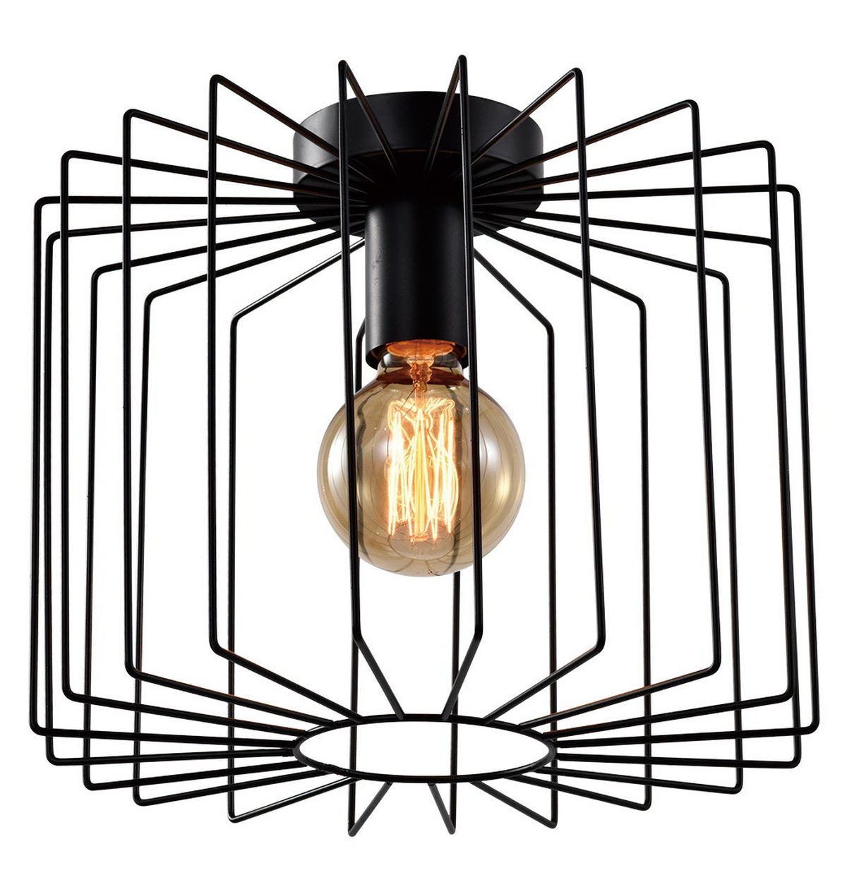 DECKENLEUCHTE Marez 27/27/22.5 cm - Schwarz, Metall (27/27/22.5cm) - Nettlife