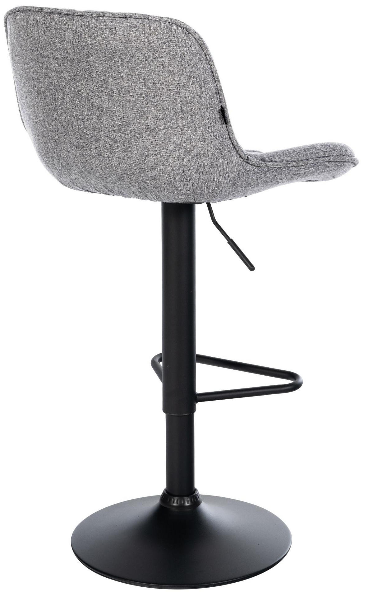 BARHOCKER Stoff Grau - Schwarz/Grau, Textil/Metall (50/84/52cm) - CLP