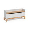 SPIELZEUGTRUHE Malia Weiß/Artisan 107.2 x 50 cm mit Sitzfläche - Weiß, Holzwerkstoff (107.2/30cm) - VitaliSpa