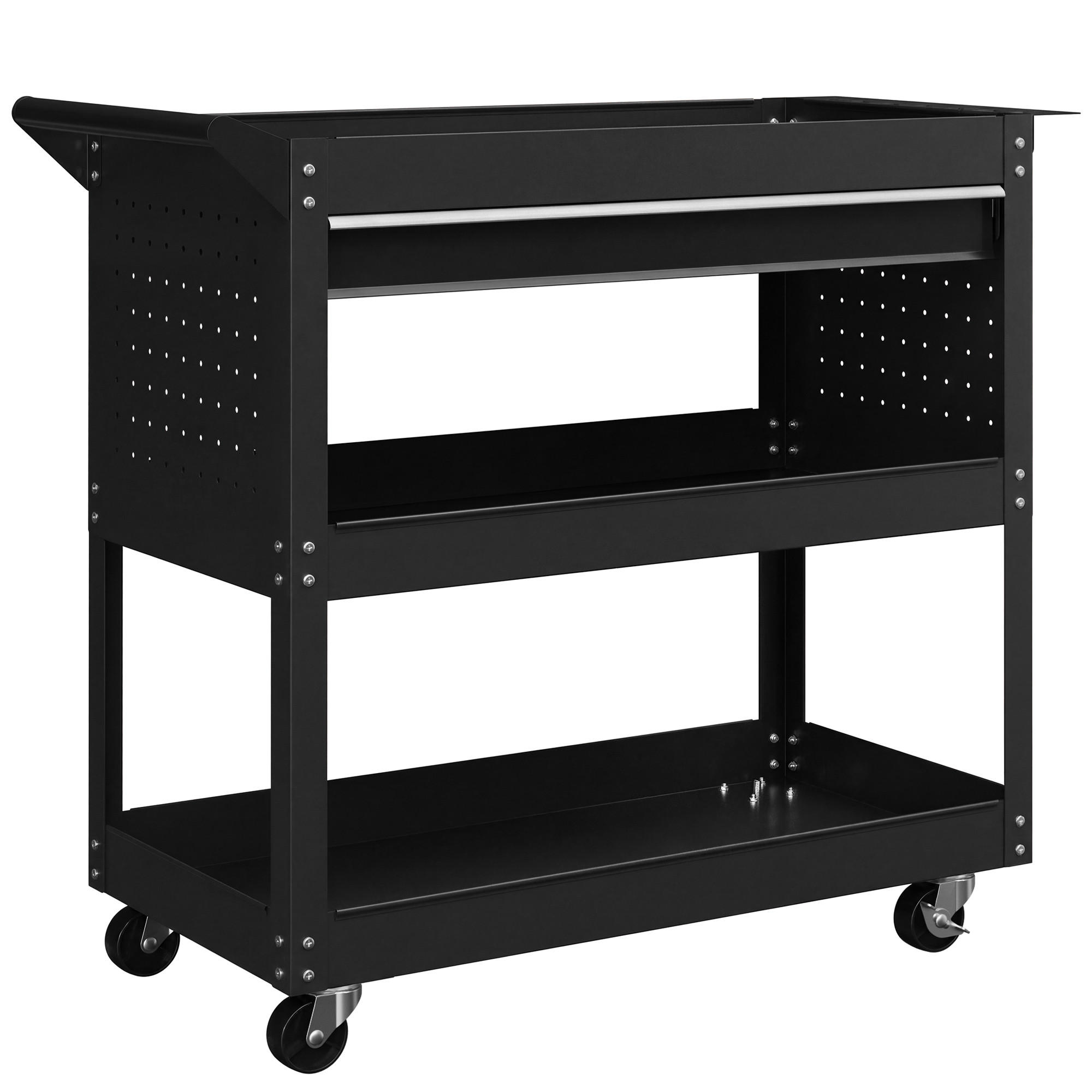 WERKSTATTWAGEN DE-18507 Schwarz - Schwarz, Metall (35/76/82cm) - ComfortXL