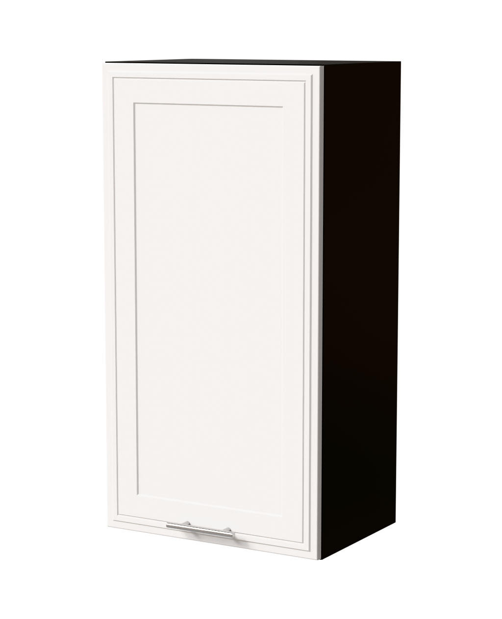 HÄNGESCHRANK Salo W4/50 Schwarz / Weiß Matt 50 / 32,5 / 96cm - Schwarz/Weiß, Holz/Holzwerkstoff (50/96/32.5cm) - Feldmann-Wohnen