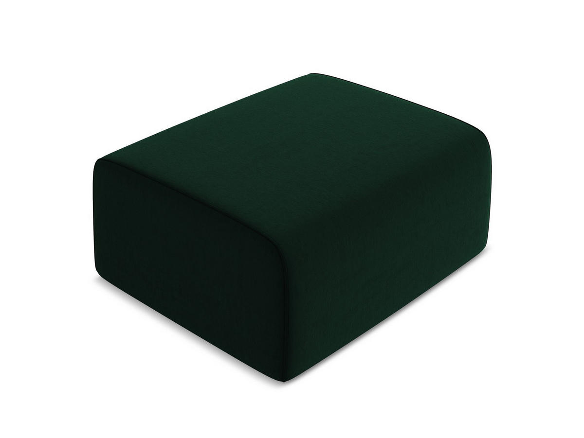 POUF Samt Stoff Grün - Blau/Dunkelgrün, Kunststoff/Textil (90/80/60cm) - Makamii