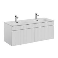 DVOJUMYVADLO 120cm Zelie Bílá - bílá, kompozitní dřevo (120/46/45cm) - Petits-meubles