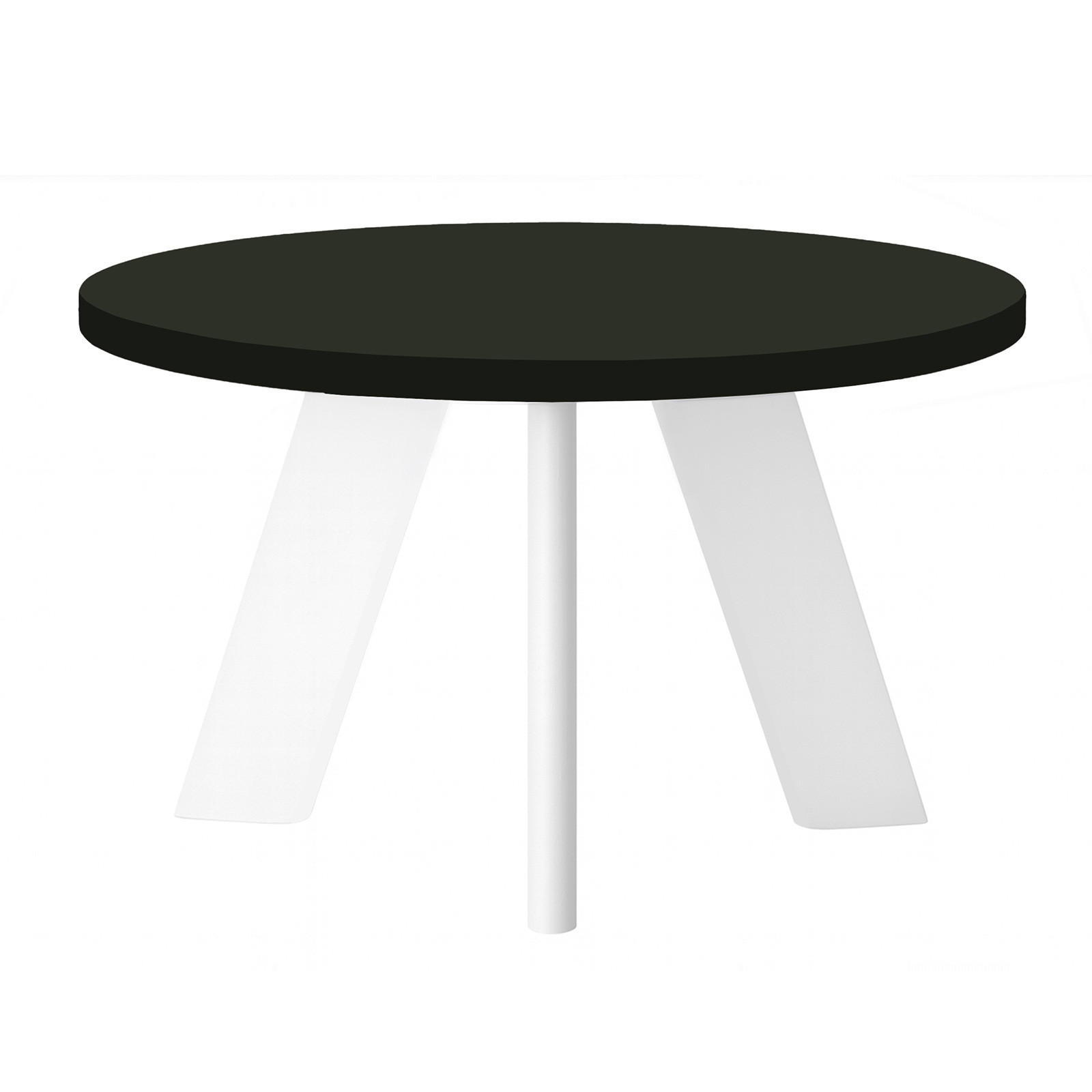 COUCHTISCH LEX Durchmesser 75 cm, Minimalistisch und zeitlos, Eiche Schwarz/Weiß - Schwarz/Weiß, Holz (60/60/41cm) - Dekori_Interiors