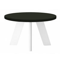COUCHTISCH LEX Durchmesser 75 cm, Minimalistisch und zeitlos, Eiche Schwarz/Weiß - Schwarz/Weiß, Holz (60/60/41cm) - Dekori_Interiors