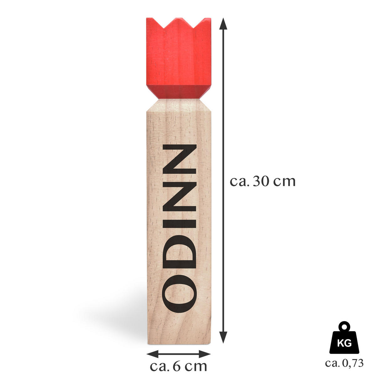 KUBB Odin - Naturfarben, Holz (1/32cm) - Toyfel