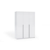 DREHTÜRENSCHRANK AMARA 148/204/58cm 3-türig Weiß - Weiß, Holzwerkstoff (148/204/58cm) - MASSENO