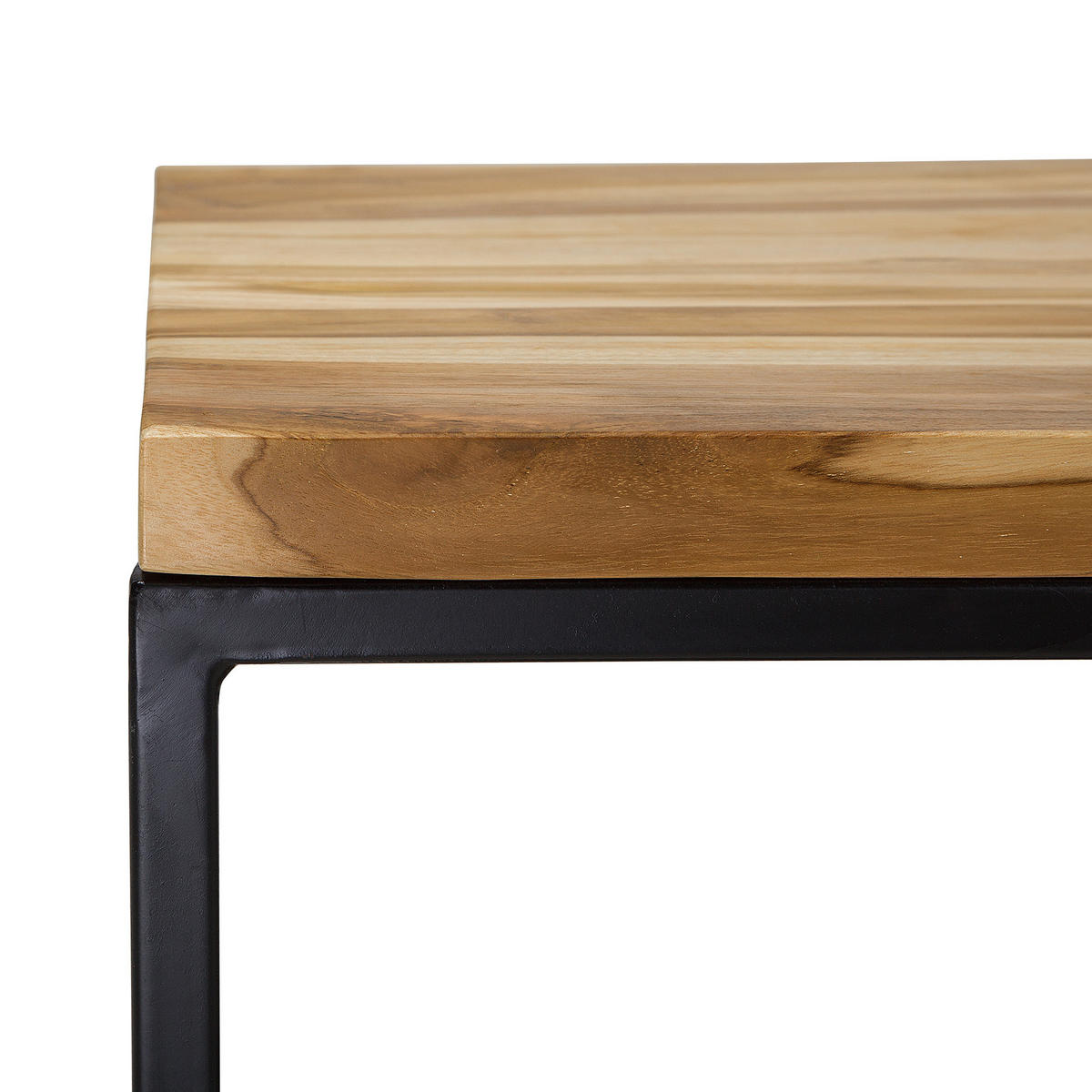 COUCHTISCH Teakholz hellbraun rechteckig 60/100 cm Provo - Hellbraun, Holz (60/100/40cm) - Beliani