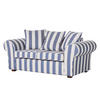 2-SITZER SOFA - Webstoff, gestreift - Blau, Textil (187/88/88cm) - home24