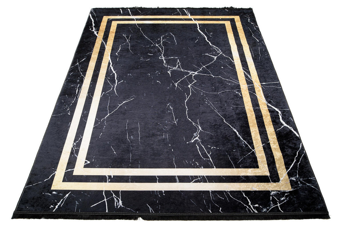 TEPPICH TOSCANA Schwarz 160/230 cm - Schwarz, Textil (160/230cm) - Tapiso