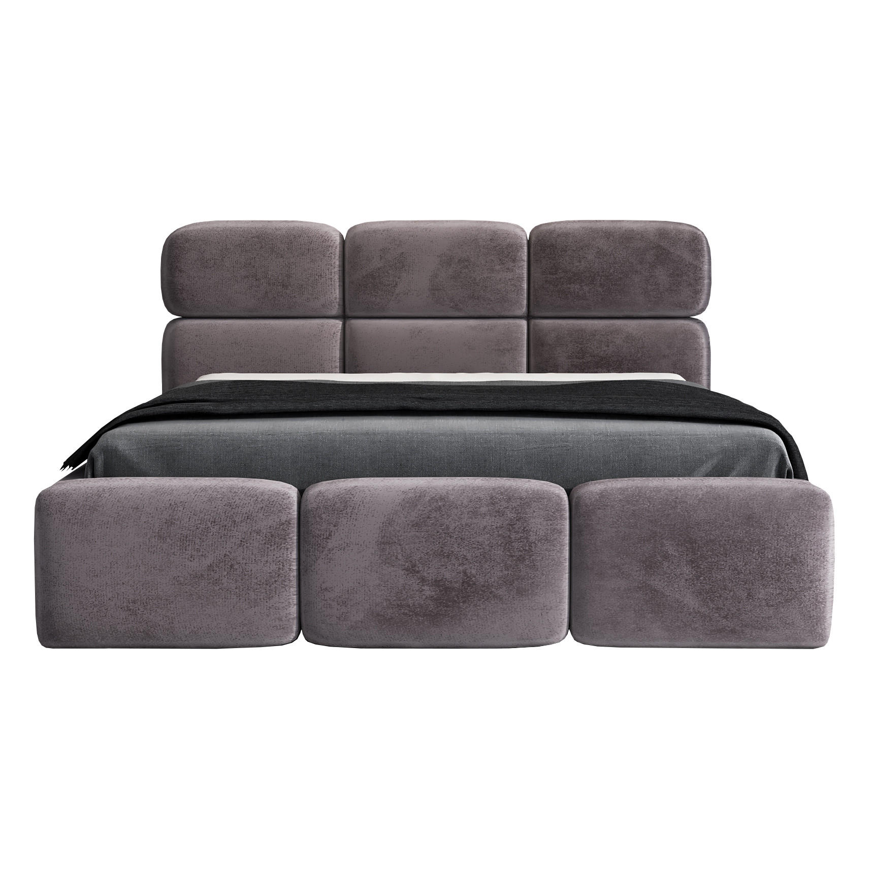 POLSTERBETT MAROKO 140x200 Grau - Grau, Textil (140/200cm) - A&J MöbelLand