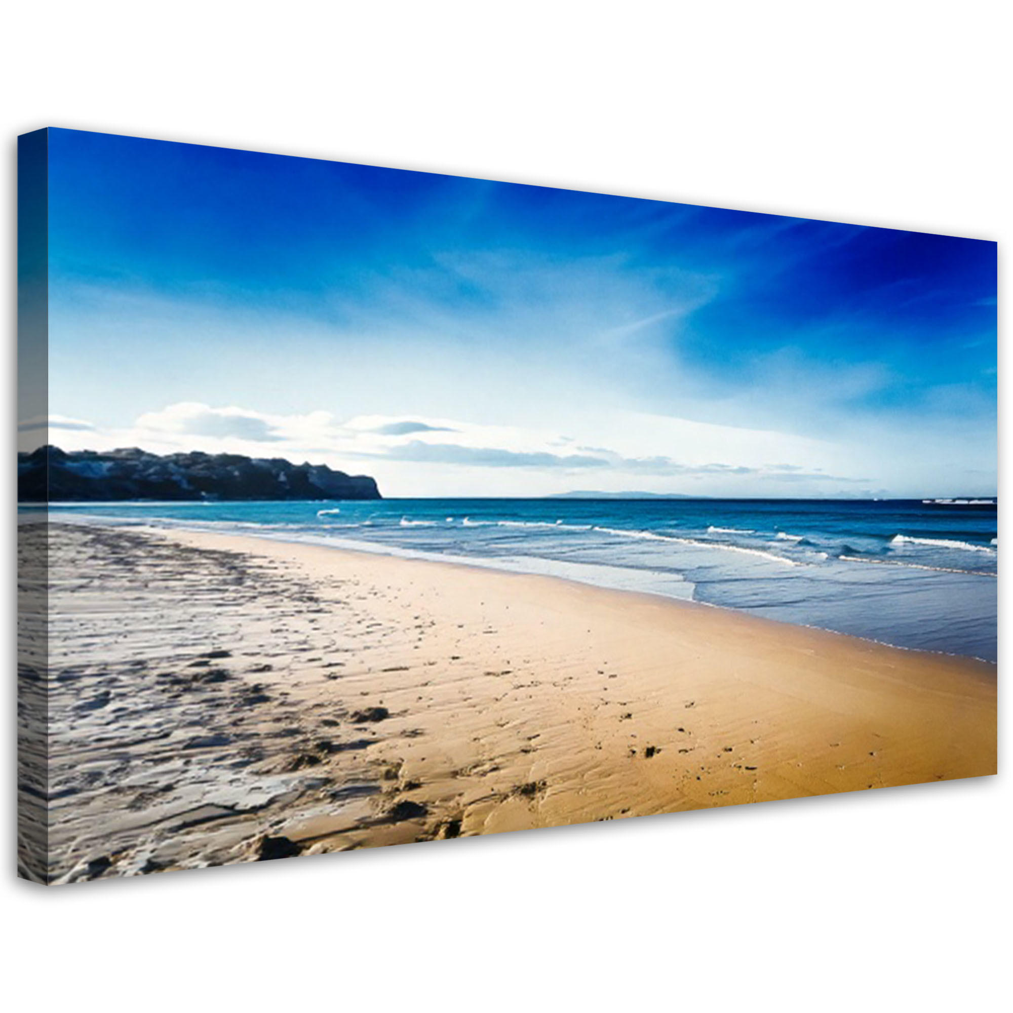 LEINWANDBILD Küste Meereslandschaft Natur 80x40cm - Blau, Textil (80/40cm) - Feeby