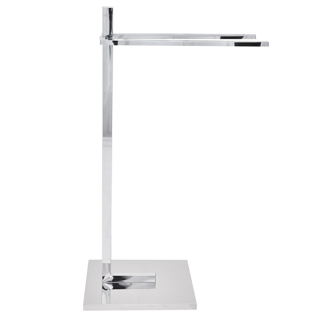 HANDTUCHSTÄNDER Stahlsilber 45x86 cm Selva - Silberfarben, Metall (20/86/45cm) - Beliani