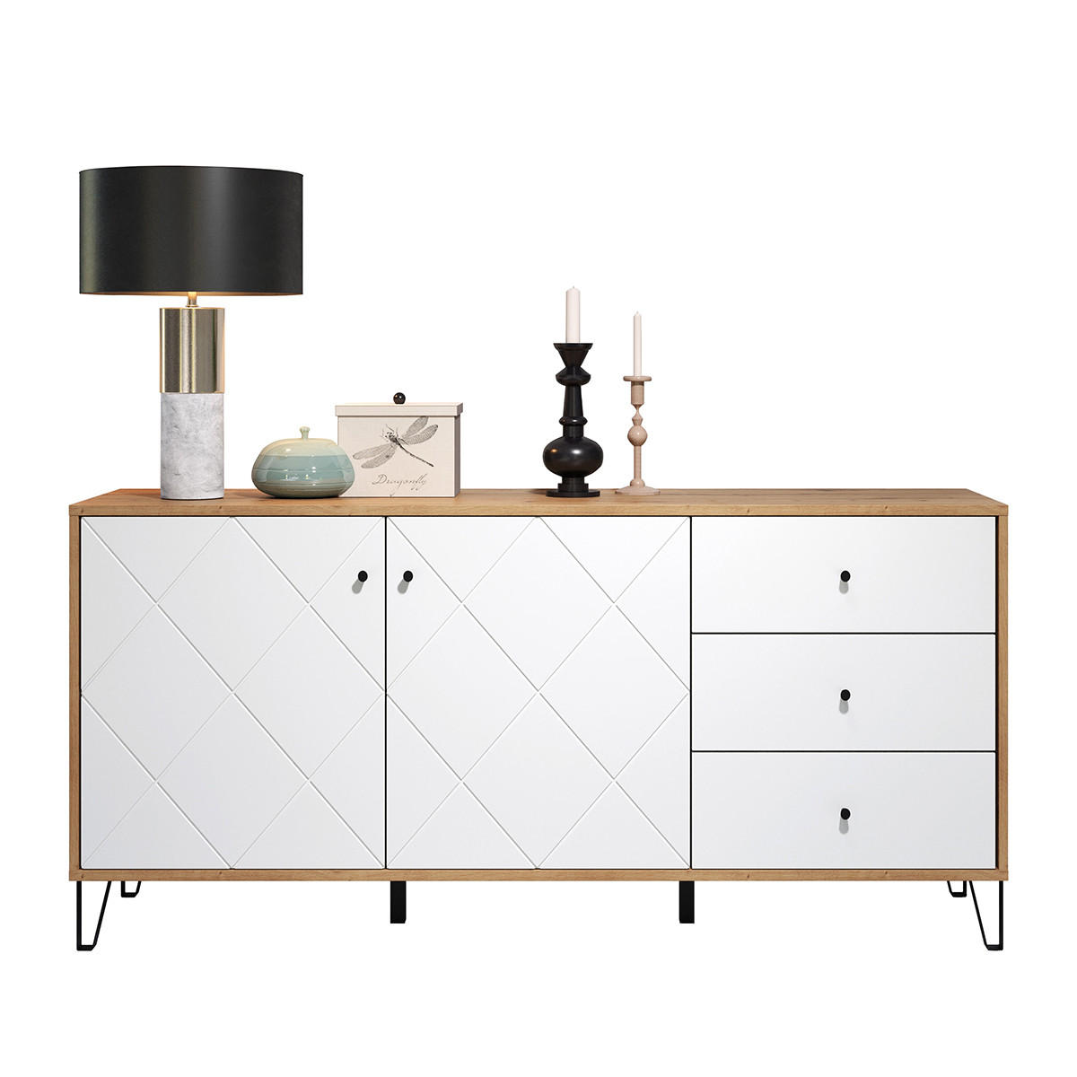 SIDEBOARD Touch Weiß - Weiß, Holzwerkstoff (183/76/40cm) - Trendteam