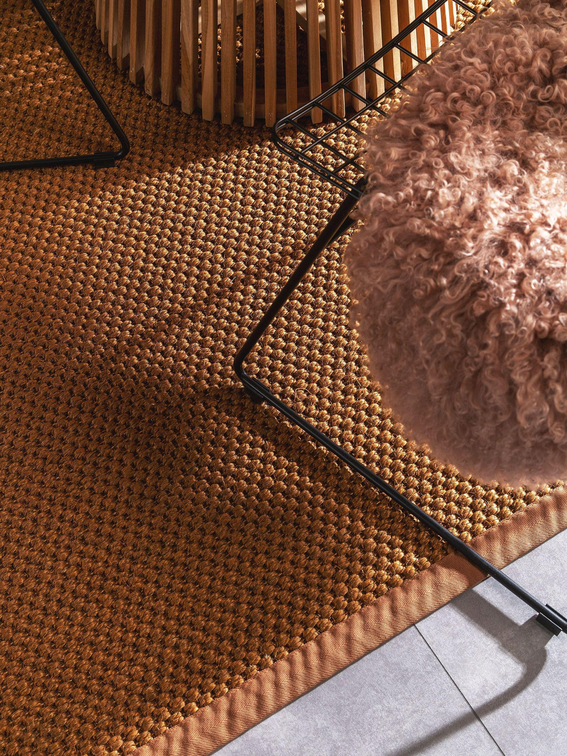 Thumbnail - benuta Pure Sisalteppich, Hellbraun, Textil, Beton Optik, Rechteckig, 200x300 cm, Gots, für Fußbodenheizung geeignet, Te...