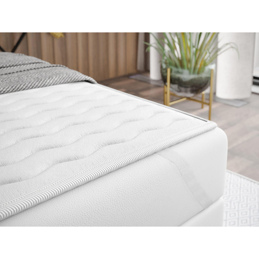 Thumbnail - Mirjan24 Boxbett, Blau, Holz, H3, 160x200 cm, Schlafzimmer, Betten, Boxspringbetten