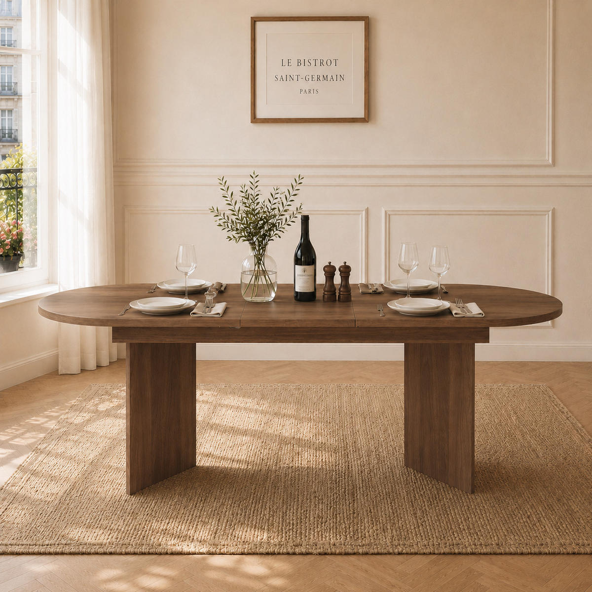 AUSZIEHTISCH 140/180x90cm 6-8 Pers. Walnuss - Walnussfarben, Holzwerkstoff (90/180/75cm) - FLIEKS