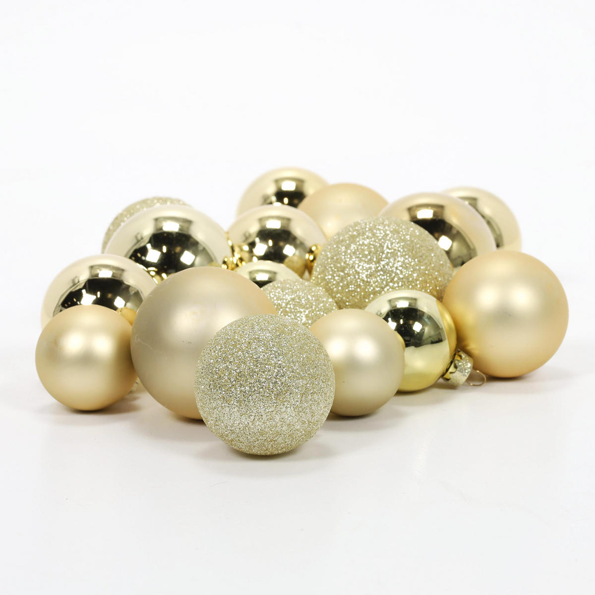 CHRISTBAUMKUGELN Glas gold 34 Stk. - Goldfarben, Glas (13/26.5/26.5cm) - Home Styling Collection