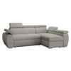 ECKSOFA Boston Mini, Seite: Rechts - 2R+LC - Chromfarben/Greige, Holz/Textil (255/170cm) - MIRJAN24