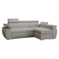 ECKSOFA Boston Mini, Seite: Rechts - 2R+LC - Chromfarben/Greige, Holz/Textil (255/170cm) - MIRJAN24