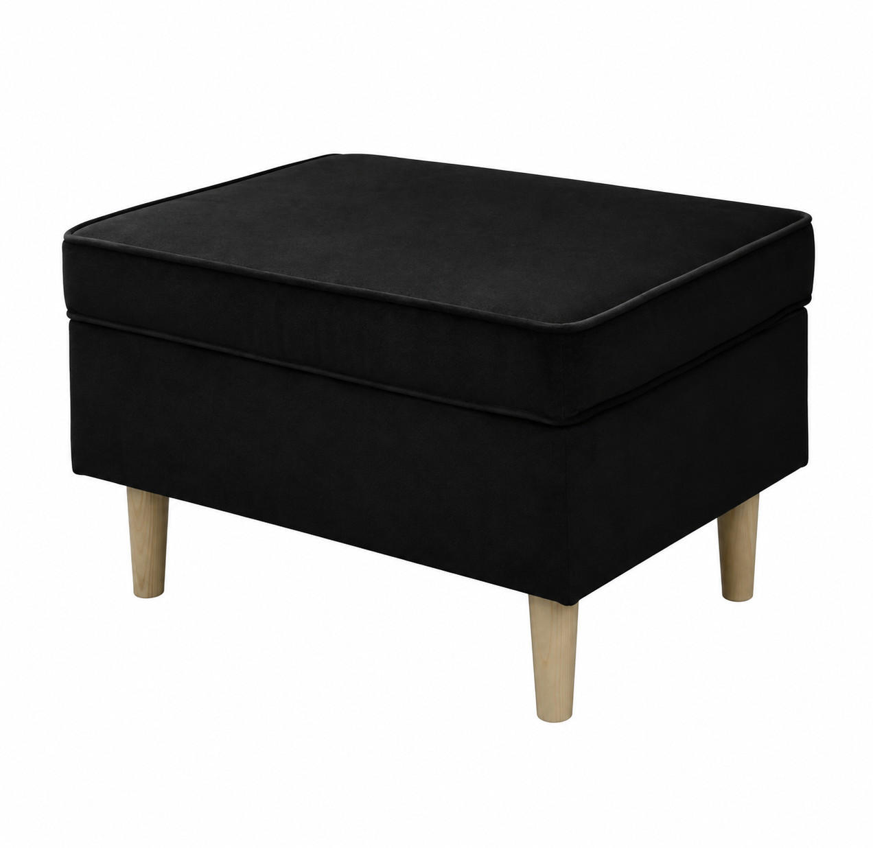 HOCKER Teramo IV 46x68 cm, schwarz - Schwarz, Kunststoff (68/46/50cm) - Margaret Hadas24