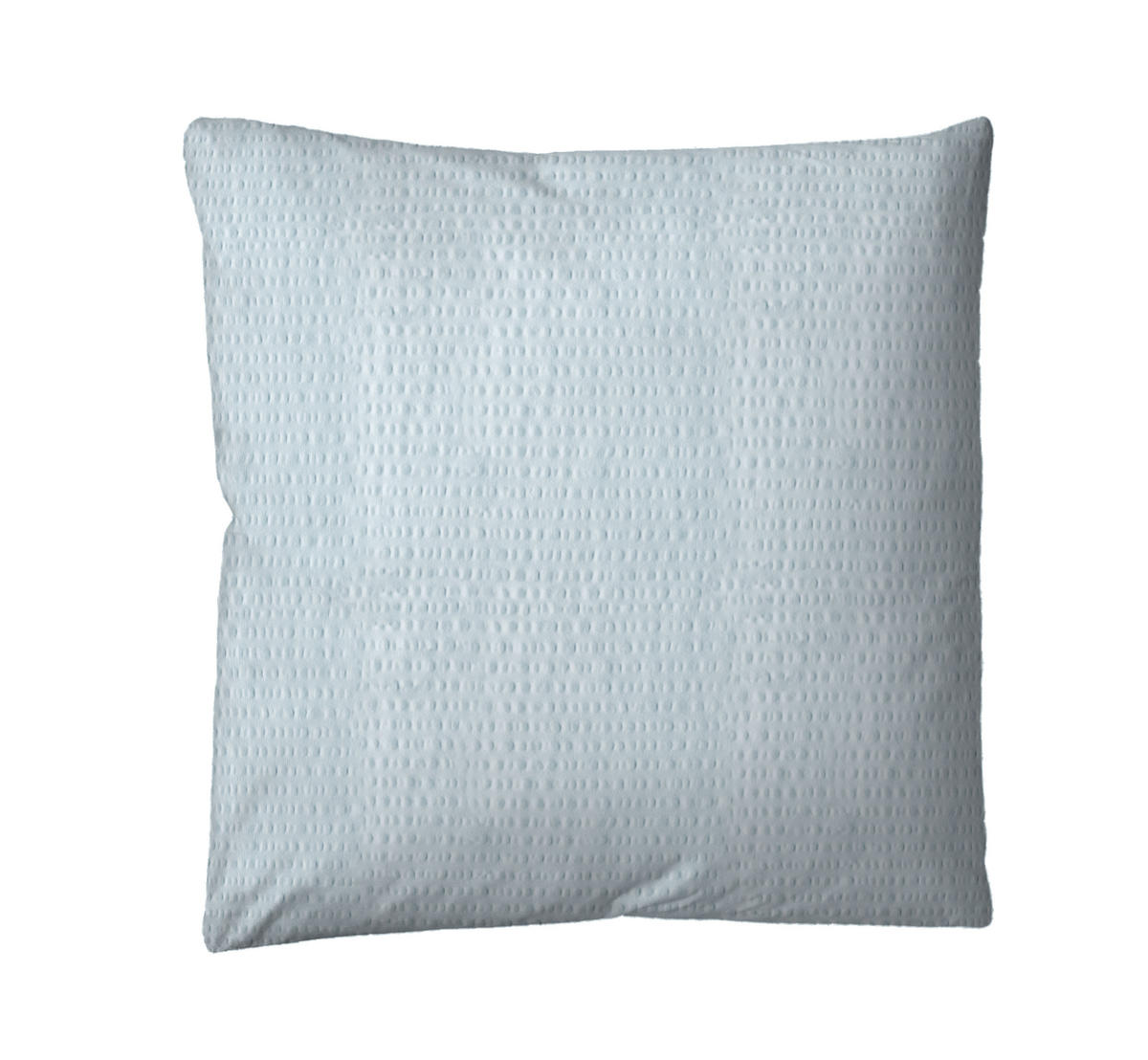 BETTWÄSCHE-GARNITUR Seersucker UNI hellblau, 135x200 cm + 80x80 cm - Hellblau, Textil (135/200cm) - biberna Sleep & Protect