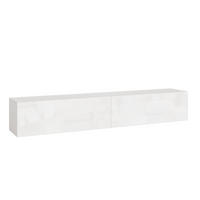 HÄNGELOWBOARD Evaton - Weiß Hochglanz, Holzwerkstoff (180/30/31.5cm) - [en.casa]