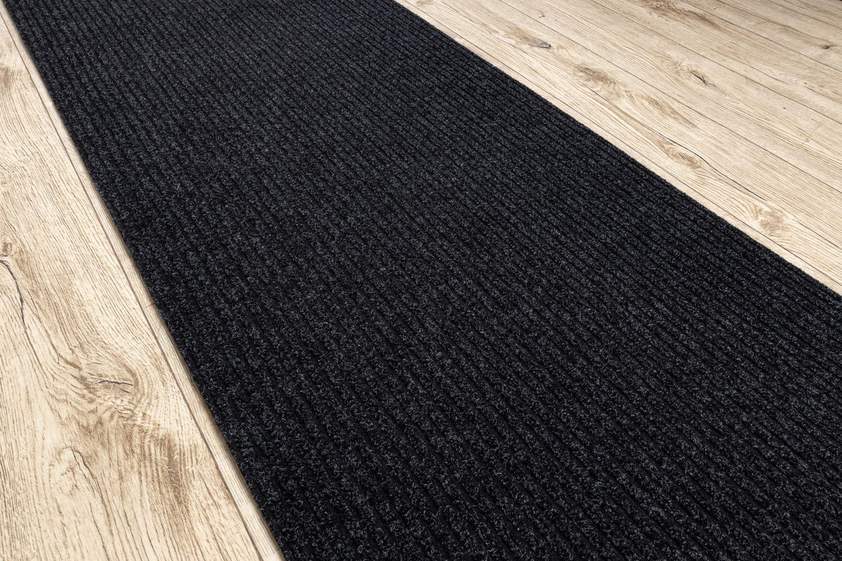 LÄUFER Türmatte rutschfest 80/260 cm - Anthrazit, Textil (80/260cm) - rugsX