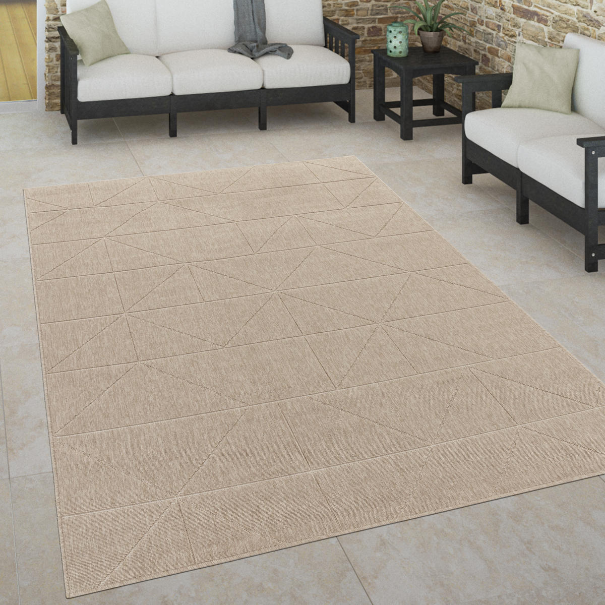 OUTDOORTEPPICH 80/150 cm Brugge 226 - Beige, Textil (80/150cm) - Paco Home