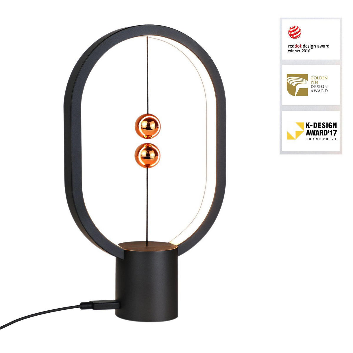 LED-TISCHLEUCHTE Ulm 6/14/24.5 cm - Schwarz, Metall (14/6/24.5cm) - Nettlife