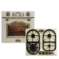BACKOFEN-SET Einbaubackofen Elektro 60 cm EH 6355 ElfEm+KG 6325 ElfEm Einbau Gasherd, 60cm Creme - Creme, Metall (59.4/59.4/57.5cm) - Kaiser Küchengeräte