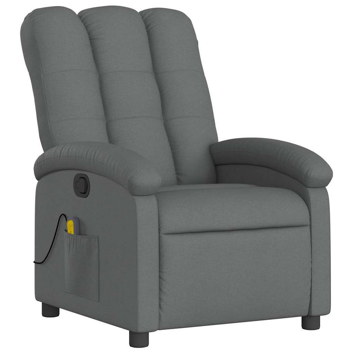 MASSAGESESSEL Dunkelgrau Stoff - Dunkelgrau, Textil (146.5/83.5/70cm) - vidaXL