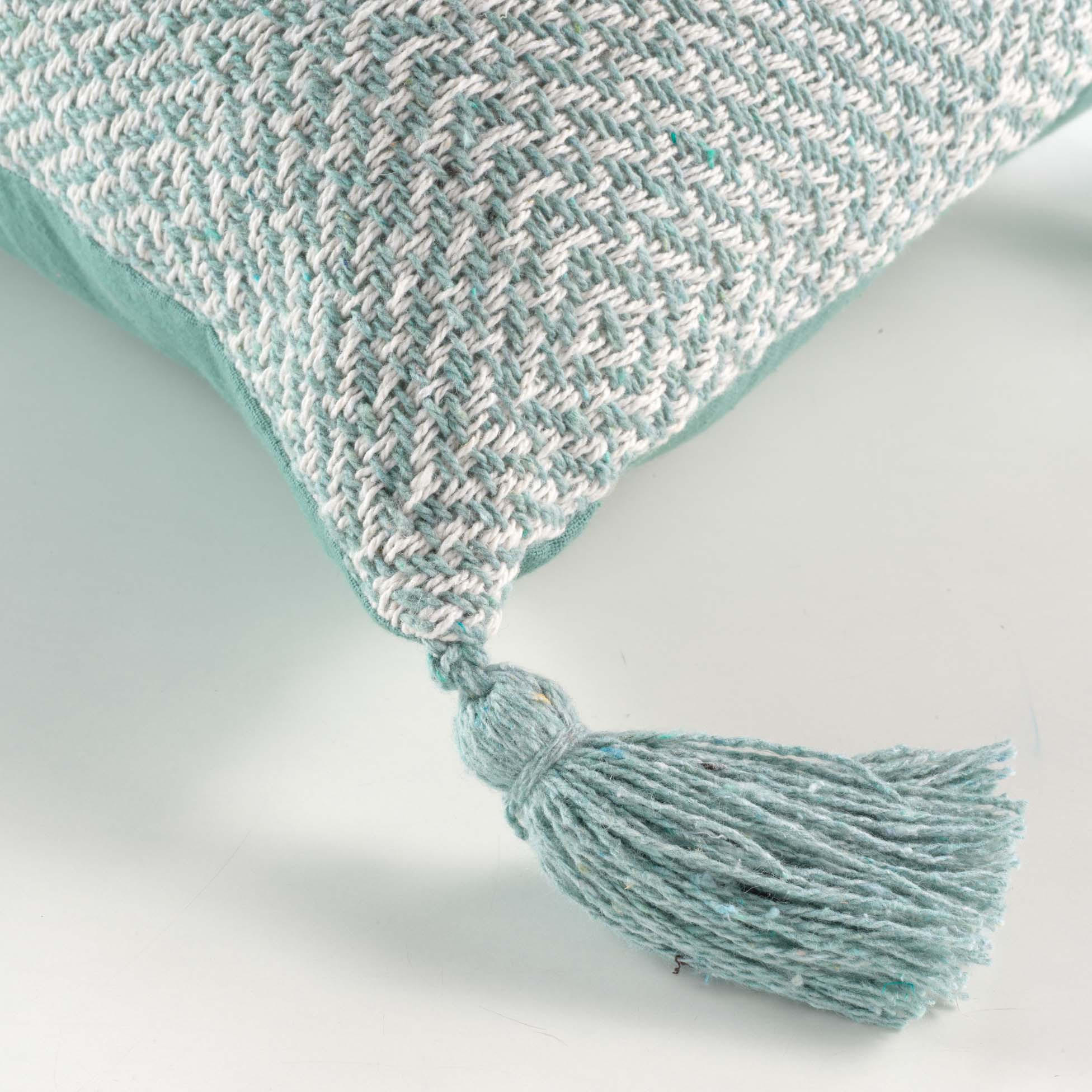 ZIERKISSEN Louisette 40/40 cm - Grün, Naturmaterialien (40/40cm) - Douceur d´intérieur