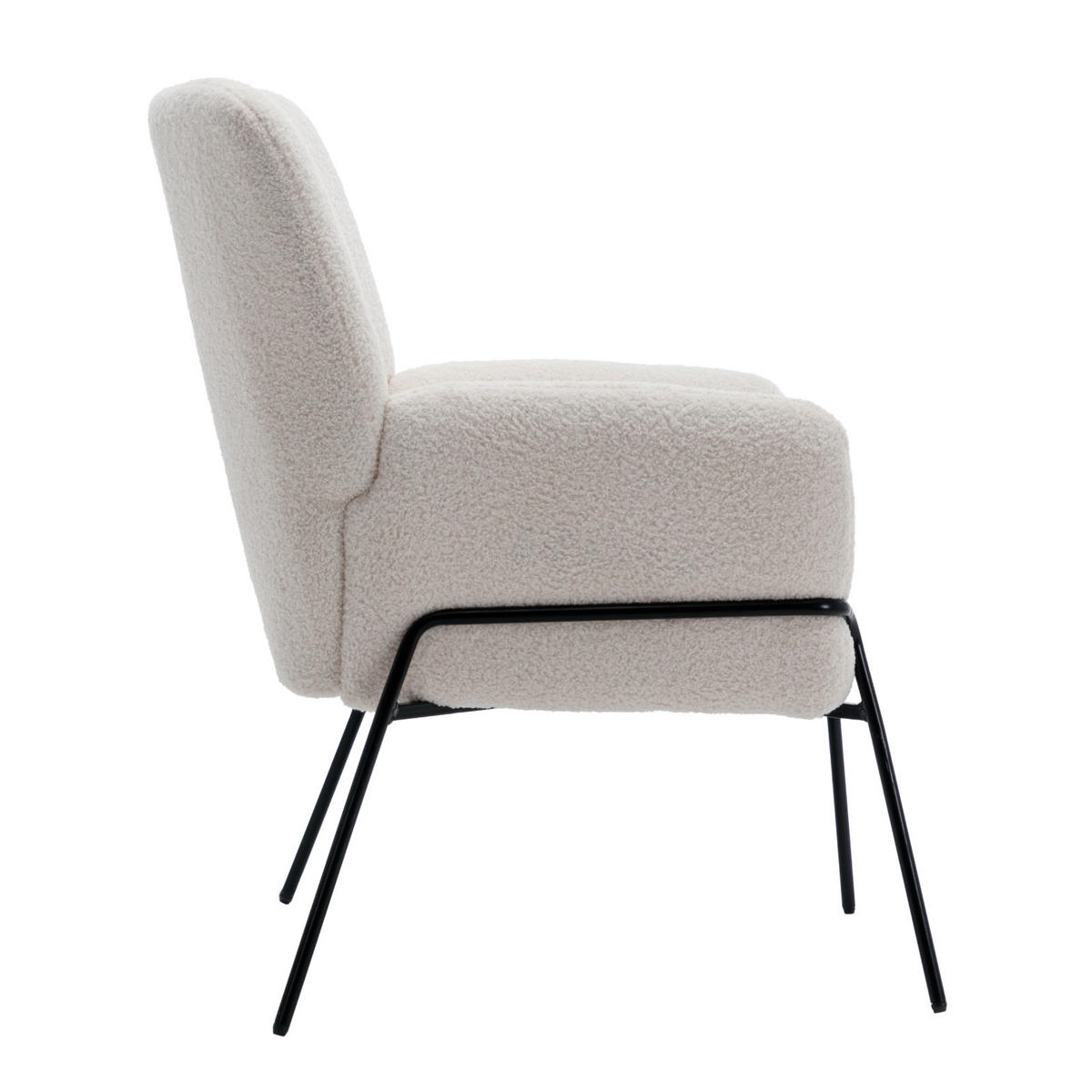 LOUNGESESSEL FREIA Teddy Weiß - Weiß, Textil (66/92/64cm) - SVITA