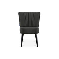 COCKTAILSESSEL DUCO auf hohen Beinen, Graphit/Schwarz - Schwarz/Graphitfarben, Holz/Textil (63/89/65cm) - KONSIMO®