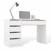 SCHREIBTISCH Weiß 120/77/55 - Weiß, Holzwerkstoff (55/120/77cm) - RAUMHIRSCH FURNITURE