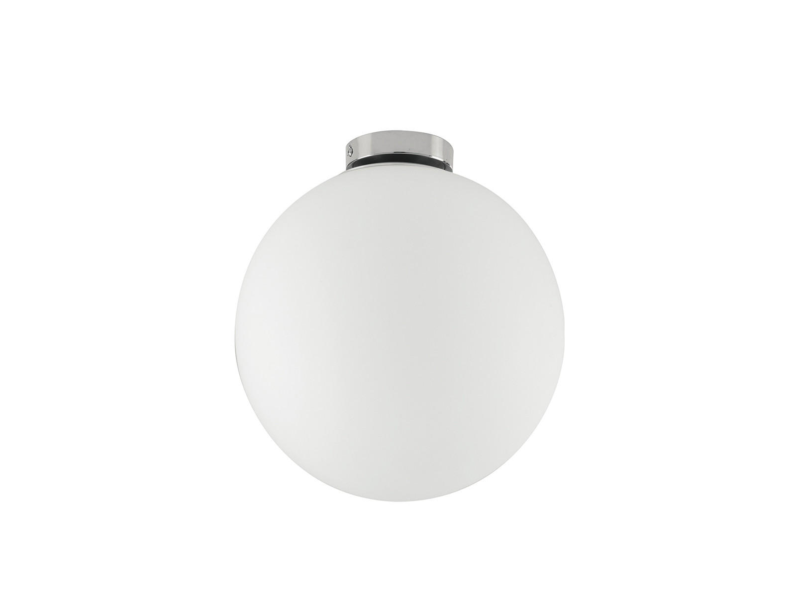 LED-DECKENLEUCHTE Glaskugel Lampenschirm, Ø15cm - Silberfarben/Weiß, Glas/Metall (15/15/17cm) - meineWunschleuchte
